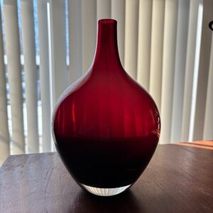 Deep Red Glass Vessel